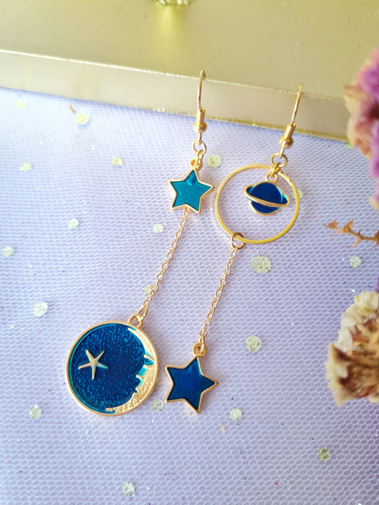 Aretes Saturno Luna