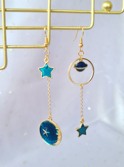 Aretes Saturno Luna