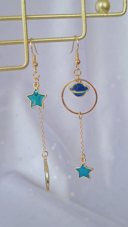 Aretes Saturno Luna