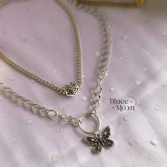 Set de collares Mariposa y corazón 💜🦋