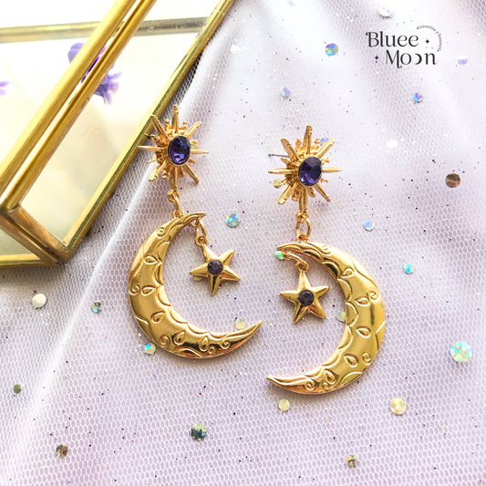 Aretes Gold Moon